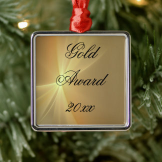 Carré Argenté Gold Award Métal Ornement
