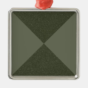Carré Argenté Moss Green Moderne Cross Ornement