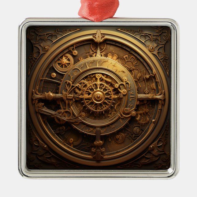 Carré Argenté Ornement céleste Steampunk (Devant)