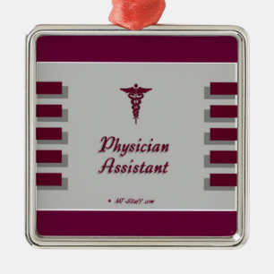 Carré Argenté Ornement d'assistant de médecin