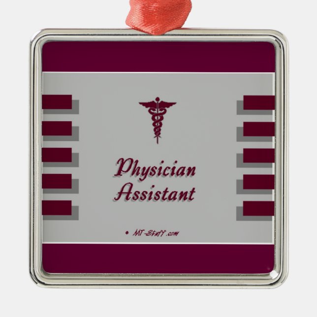 Carré Argenté Ornement d'assistant de médecin (Devant)