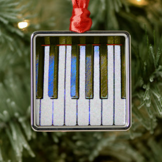 Carré Argenté Ornement de clavier de piano