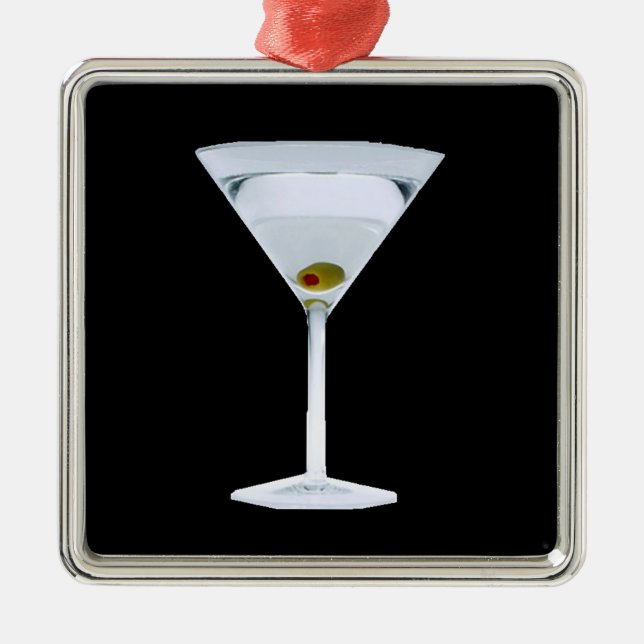 Carré Argenté Ornement de martini (Devant)