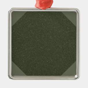 Carré Argenté Ornement de texture verte de mousse personnalisée