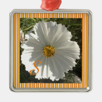 Ornement en céramique blanc Cosmos