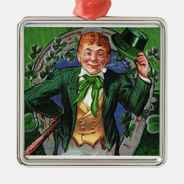 Carré Argenté Ornement Leprechaun (Devant)