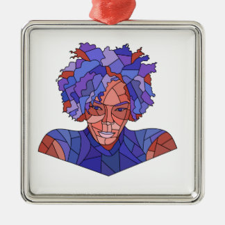 Carré Argenté Ornement mosaïque