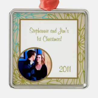 Carré Argenté Ornement personnalisé personnalisé éclatement flor