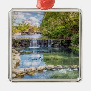 Carré Argenté Ornement Premium Siloam Springs Sager Waterfall