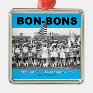 Carré Argenté Photo de bonbon - ornement d'arbre