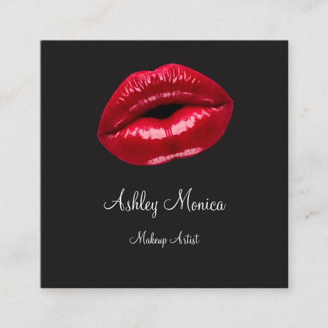 Carré Artiste maquillage de beauté Carte de visite (Devant)