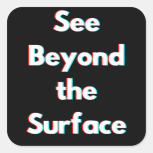 Carré Au-delà du sticker de surface