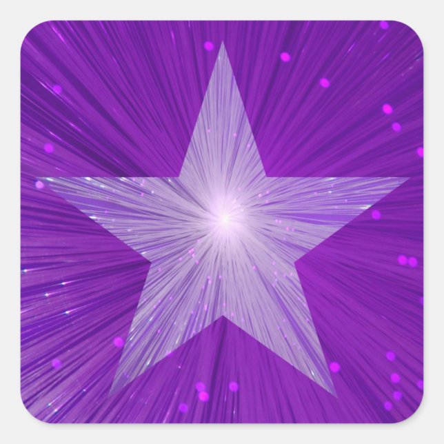 Carré autocollant Purple Star (Devant)