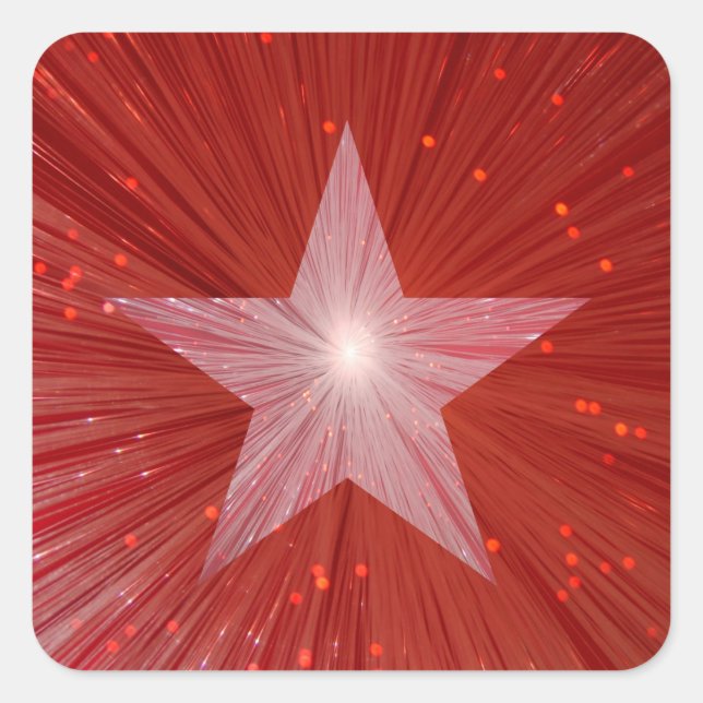 Carré autocollant Red Star (Devant)