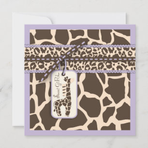 Carré B Invitation de Safari Girl LAV