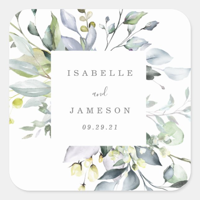 Carré Balise Sticker Monogram Florals Dusty (Devant)