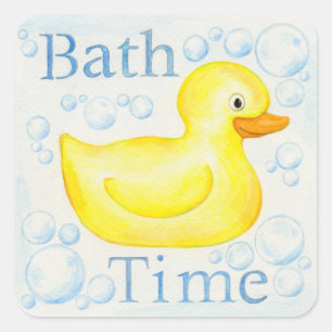 Carré Bath Time Rubber Ducky sticker