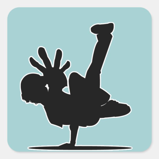 Carré BBOY sticker lt bleu (Devant)
