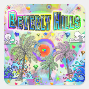 Carré Beverly Hills Sticker de rêve profond