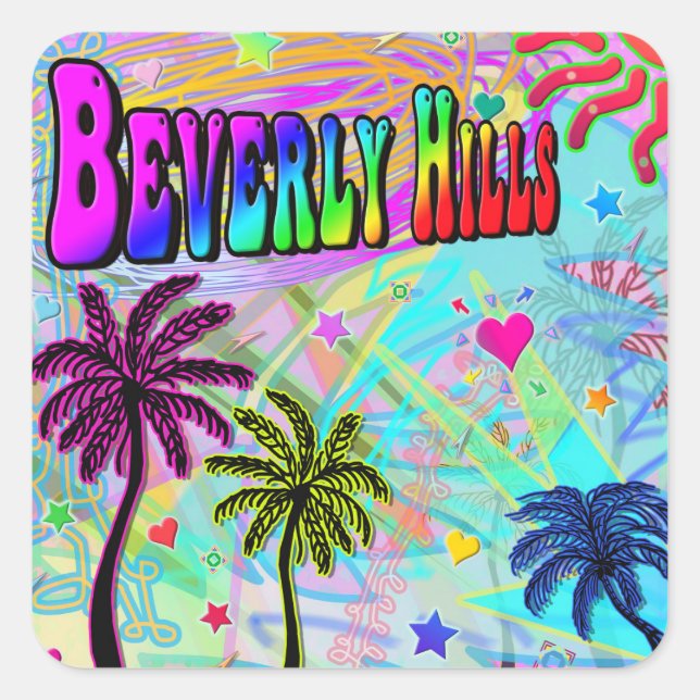Carré Beverly Hills Sticker Romance Vivid (Devant)