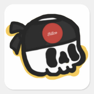 Carré Billzo Sticker crâne