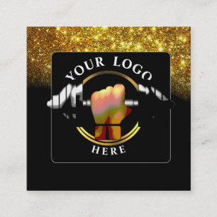 Carré Black Gold Trainer Carte de visite des médias soci