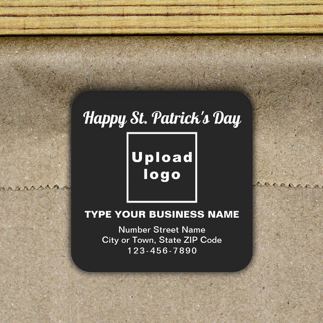 Carré Black Saint Patrick Business Square Sticker (Créateur téléchargé)