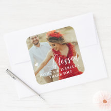 Blessé Coeur Photo Mariage Sticker de la Faveur nu