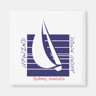 Carré bleu bateau_UpDownSydney aimant
