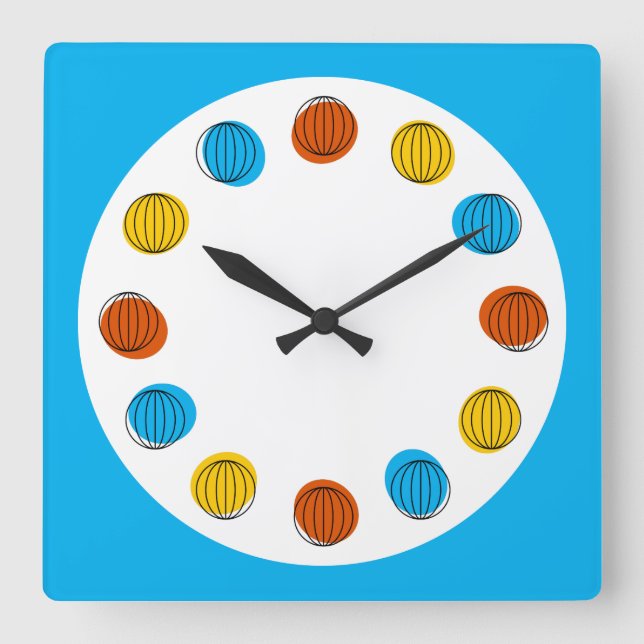 Carré bleu horloge du monde (Recto)