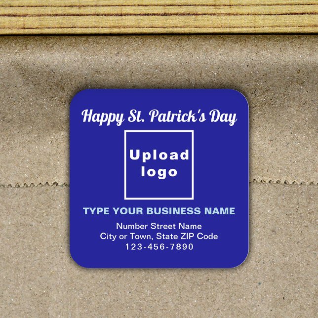 Carré Blue Saint Patrick Business Square Sticker (Créateur téléchargé)