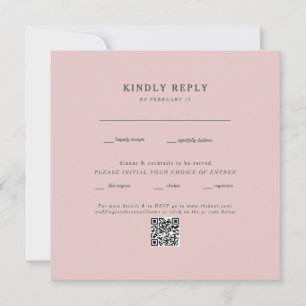 Carré Blush Mariage QR Code RSVP