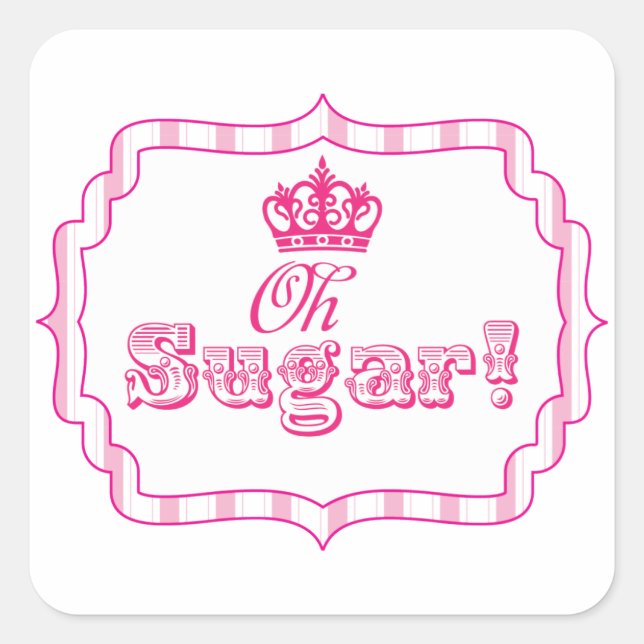 Carré Bonbons Buffet Princesse Party Favoriser Sticker d (Devant)