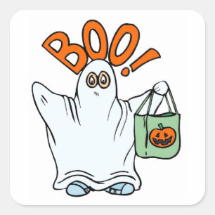 Carré Boo ! Halloween - Sticker