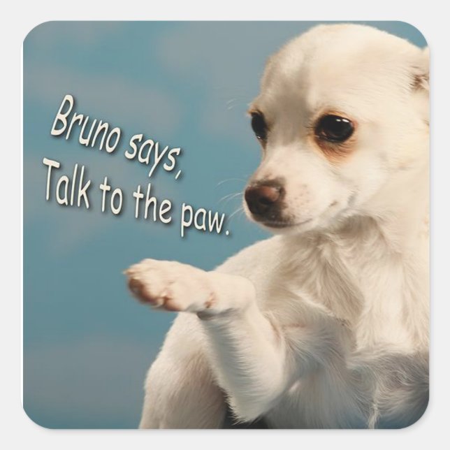 Carré Bruno Dit Parler Au Sticker Paw (Devant)