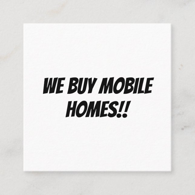 Carré Carré, Carte de visite de 2,5 po x 2,5 po (Devant)