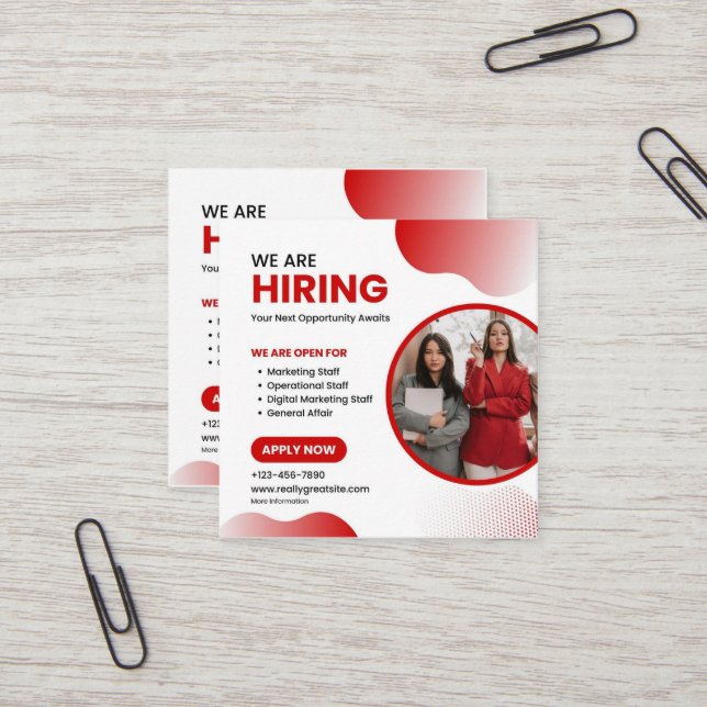 Carré Carte de visite (Devant/Arrière en situation)