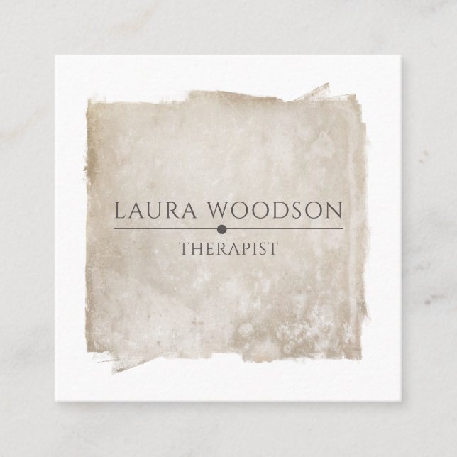 Carré Carte de visite Abstrait du thérapeute de brosse (Devant)