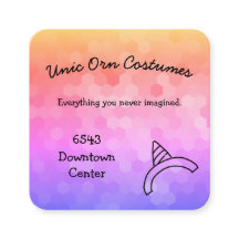 Carte de visite arc-en-ciel Unicorn