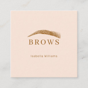 Carré Carte de visite avec des sourcils minimes