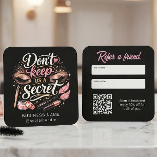 Carré Carte de visite avec QR code pour recommandations 