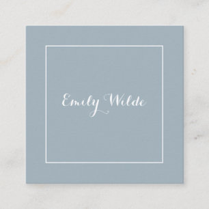 Carré Carte de visite Carrée Blue White BusinessCard