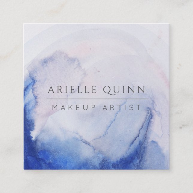 Carré Carte de visite d'artiste maquillage aquarelle Abs (Devant)