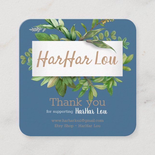 Carré, Carte de visite de 2,5 po x 2,5 po (Devant)