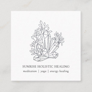 Carré Carte de visite de bien-être de guérison de l'éner