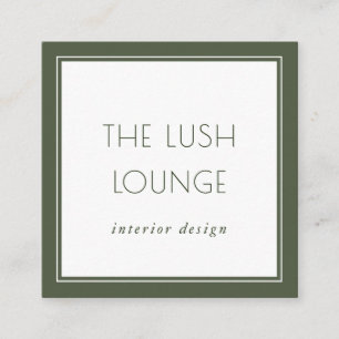 Carré Carte de visite de bordure minimaliste élégant