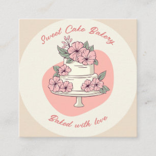 Carré Carte de visite de boulangerie Sweet Cake