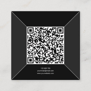 Carré Carte de visite de code QR moderne, personnel simp