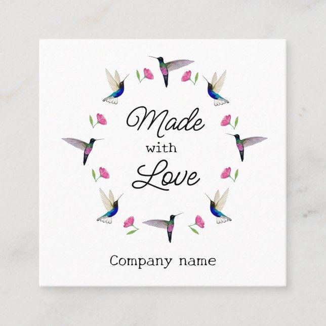Carré Carte de visite de colibri (Devant)