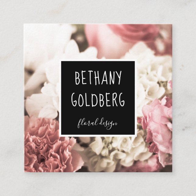 Carré Carte de visite de conception d'événement de (Devant)